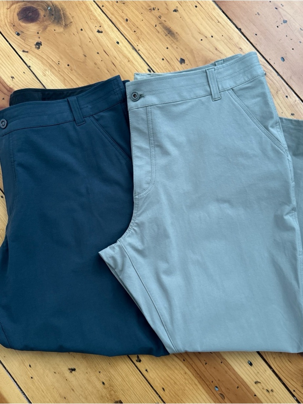 Lot Of 2~Kuhl Mens 42x30 Resistor Hiking Chino Pants Grey Khaki Nylon Blend